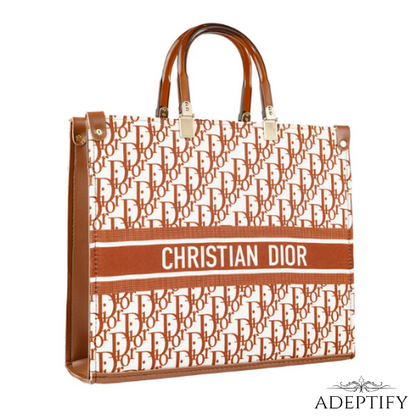 Christian Dior Brown Monogram Canvas Tote Bag